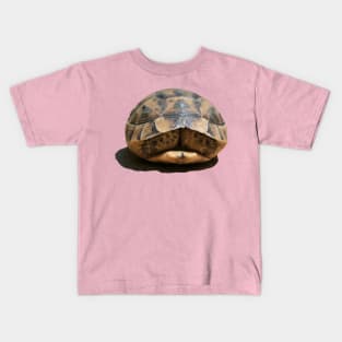 Tortoise Tucked In Vector Art Cut Out Kids T-Shirt